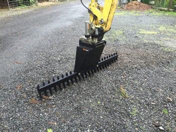 mini excavator landscape rake|harley rake for mini excavator.